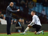 Roberto Martinez threatens Ross Barkley with a good fisting during the Premier League game between Aston Villa and Everton on March 1, 2016