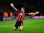 Steve Cook celebrates scoring during the Premier League game between Bournemouth and Southampton on March 1, 2016