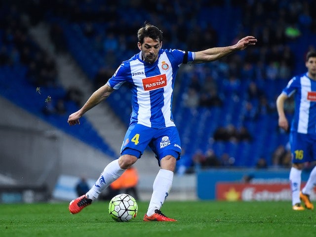 Victor Sanchez in action during the La Liga game between Espanyol and Real Betis on March 3, 2016