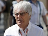 Formula 1 boss Bernie Ecclestone walks in the paddock before the first practice session at the Yas Marina circuit in Abu Dhabi on November 27, 2015