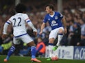 Leighton Baines and Willian in action during the FA Cup game between Everton and Chelsea on March 12, 2016
