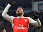 Olivier Giroud gestures for the bill during the FA Cup game between Hull City and Arsenal on March 8, 2016