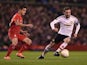 Philippe Coutinho and Juan Mata in action during the Europa League game between Liverpool and Manchester United on March 10, 2016