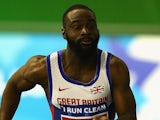 Sean Safo-Antwi in action during the men's 60m heats during day one of the Indoor British Championships at English Institute of Sport on February 27, 2016 