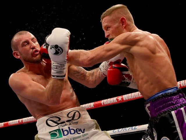 Terry Flanagan and Derry Matthews in action on March 12, 2016