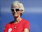 Great Britain captain Judy Murray watches on during a practice session ahead of the start of the Fed Cup  on February 3, 2016