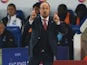 Rafael Benitez gives instructions during the Premier League game between Leicester City and Newcastle United on March 14, 2016