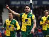 Robbie Brady celebrates scoring during the Premier League match between West Bromwich Albion and Norwich City on March 19, 2016