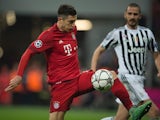 Robert Lewandowski in action during the Champions League round-of-16 second leg between Bayern Munich and Juventus on March 16, 2016