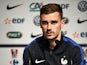 An earnest Antoine Griezmann speaks at a France press conference on March 22, 2016