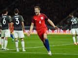 Eric Dier celebrates his winner during the international friendly between Germany and England on March 26, 2016