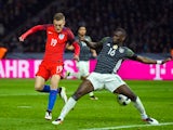 Jamie Vardy sends in the equaliser during the international friendly between Germany and England on March 26, 2016