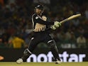 Martin Guptill plays a shot during the World T20 match between New Zealand and Pakistan on March 22, 2016