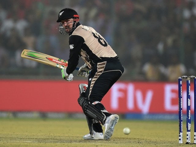 Colin Munro in action with the bat during the World Twenty20 semi-final between England and New Zealand on March 30, 2016