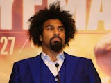 David Haye and his afro at a press conference on March 30, 2016
