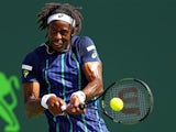 Gael Monfils in action at the Miami Open on March 31, 2016