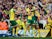 Martin Olsson celebrates with his Norwich City teammates after scoring the winning goal against Newcastle United on April 2, 2016
