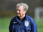 Roy Hodgson watches on during an England training session on March 28, 2016