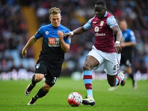 Ally Cissokho and Matt Ritchie during the Premier League match between Aston Villa and Bournemouth on April 9, 2016