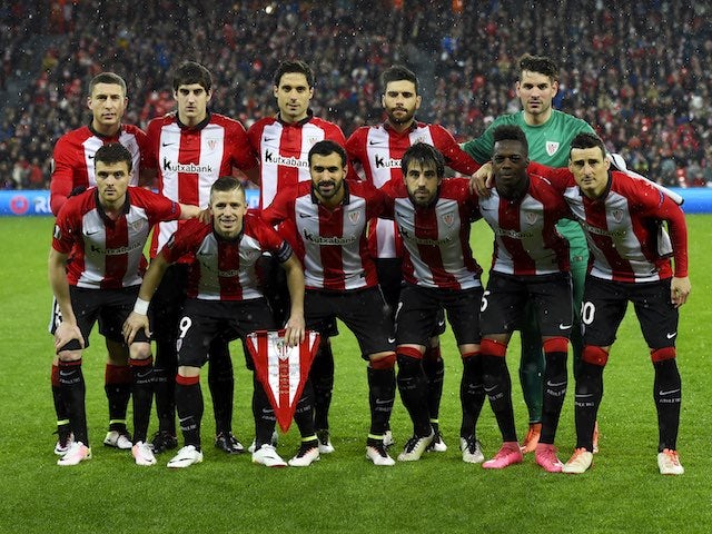 The Athletic starting XI in the Europa League quarter-final between Athletic Bilbao and Sevilla on April 7, 2016