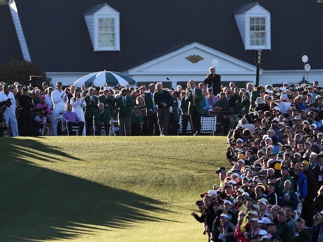 Sun rises at Augusta on the first day of The Masters on April 7, 2016
