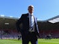 Claudio Ranieri surveys the pitch ahead of the Premier League game between Sunderland and Leicester City on April 10, 2016