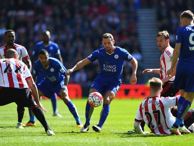 Danny Drinkwater in action during the Premier League game between Sunderland and Leicester City on April 10, 2016