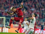 Joshua Kimmich and Jonas in action during the Champions League quarter-final between Bayern Munich and Benfica on April 5, 2016