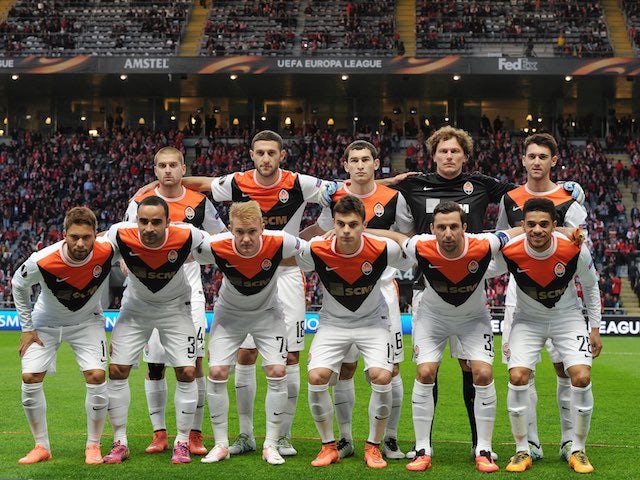 The Shakhtar starting XI for the Europa League quarter-final between Braga and Shakhtar Donetsk on April 7, 2016