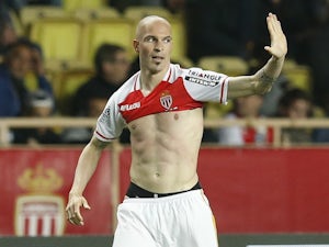 Andrea Raggi celebrates during the Ligue 1 game between Monaco and Marseille on April 17, 2016