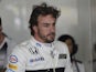McLaren-Honda's Fernando Alonso prepares to leave the pits during the first practice session for the Formula One Chinese Grand Prix in Shanghai on April 15, 2016