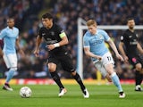 Kevin De Bruyne chases down Thiago Silva during the Champions League quarter-final between Manchester City and Paris Saint-Germain on April 12, 2016