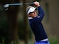 Luke Donald tees off on the second hole during the first round of the 2016 RBC Heritage at Harbour Town Golf Links on April 14, 2016