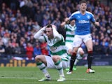 Celtic's Patrick Roberts reacts after his glaring miss in the Scottish Cup semi-final against Rangers on April 17, 2016