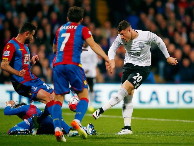 Big boy Ross Barkley in action during the Premier League game between Crystal Palace and Everton on April 13, 2016