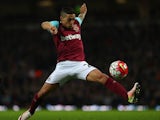 Manuel Lanzini is certainly not operating on automatic during the Premier League game between West Ham United and Watford on April 20, 2016