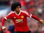 Marouane Fellaini celebrates his goal during the FA Cup semi-final between Everton and Manchester United on April 23, 2016