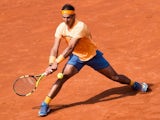The mighty Rafael Nadal in action at the Barcelona Open on April 20, 2016