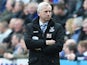 Alan Pardew watches on during the Premier League game between Newcastle United and Crystal Palace on April 30, 2016