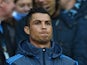 Real Madrid's Cristiano Ronaldo watches on from the sidelines during his side's Champions League semi-final first leg against Manchester City on April 26, 2016