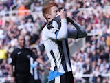 The stunning Jack Colback reacts to a missed chance during the Premier League game between Newcastle United and Crystal Palace on April 30, 2016