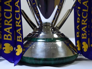Leicester City's name is engraved on the Premier League trophy on May 7, 2016