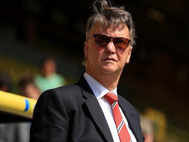 Louis 'I'll be back' van Gaal watches on during the Premier League game between Norwich City and Manchester United on May 7, 2016