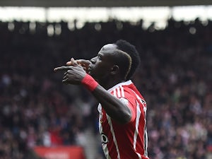 Sadio Mane celebrates after scoring his side's second goal during the Premier League match between Southampton and Manchester City on May 1, 2016
