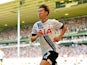 Son Heung-min celebrates scoring during the Premier League game between Tottenham Hotspur and Southampton on May 8, 2016