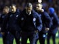 Brighton & Hove Albion manager Chris Hughton looks dejected after losing the Championship playoff semi-final first leg on May 13, 2016