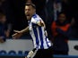 Ross Wallace celebrates scoring for Sheffield Wednesday in the Championship playoff semi-finals on May 13, 2016