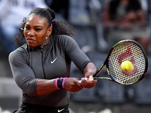 Serena Williams returns the ball to Anna-Lena Friedsam of Germany during the WTA Tennis Open tournament at the Foro Italico on May 10, 2016 in Rome