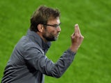 Jurgen Klopp gestures during the Europa League final between Liverpool and Sevilla on May 18, 2016