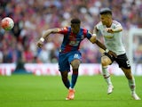 Marcos Rojo and Wilfried Zaha in action during the FA Cup final between Crystal Palace and Manchester United on May 21, 2016